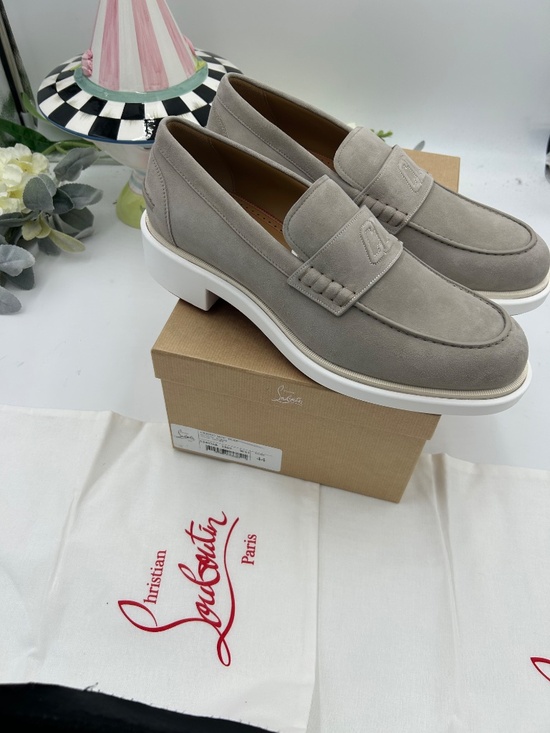 Men’s Christian Louboutin URBINO Monogram Suede Loafer. Size 44/11 US main image 6